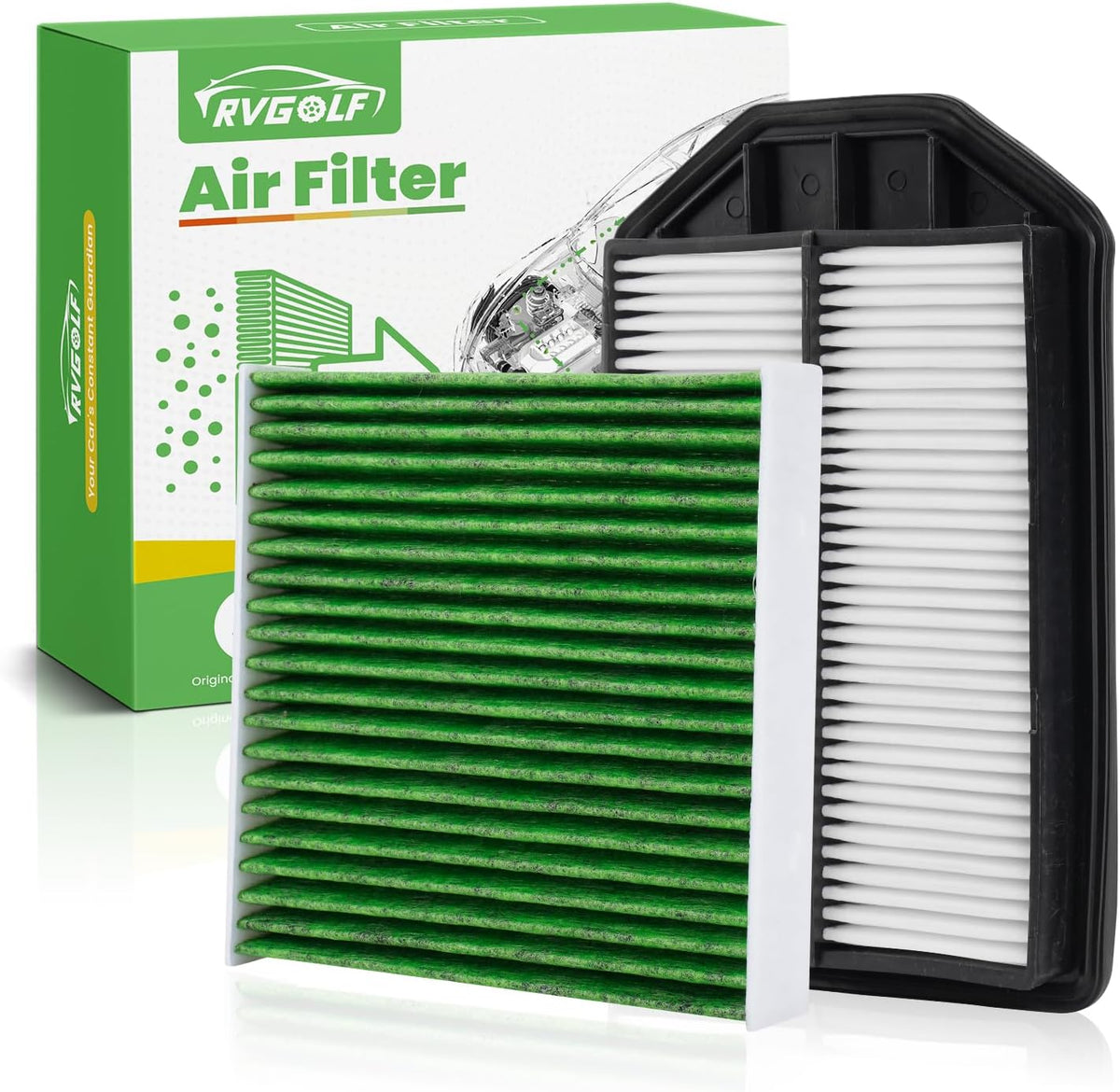 Engine+Cabin Air Filter Set Fit for 2007-2009 Honda CRV L4-2.4L Gas