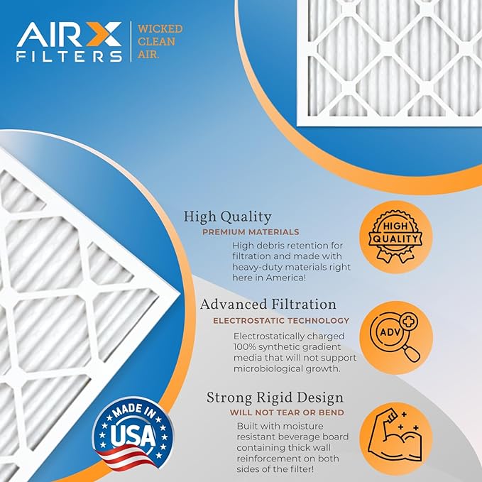 16x25x2 Air Filter MERV 13 Rating, 12 Pack of Furnace Filters Comparable to MPR - Image 3