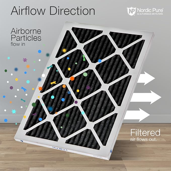 Nordic Pure 16x16x1 Pure Carbon Pleated Odor Reduction Furnace Air Filters 6 - Image 8