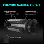 Air Carbon Filter 6 Inch, Smellines Control Removes 3X More Odors Contaminants. - Image 6