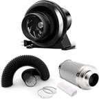iPower 4 Inch 195 CFM Inline Fan, Air Circulation Vent Blower, Air Carbon by iPower