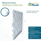 AirPurete 20x25x1 HVAC Furnace Air Filters | Actual Size: 19-1/2" x 24-1/2" x - Image 2