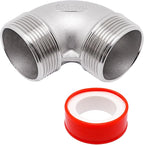 90 Degree Elbow 1PCS, 1-1/2" NPT Male X 1-1/2" NPT Male 304 Stainless Steel by SSYDIEN