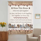 Farmhouse Sheer Curtains 54 Inch Length Country Star Barn Berry Brown Wood - Image 5