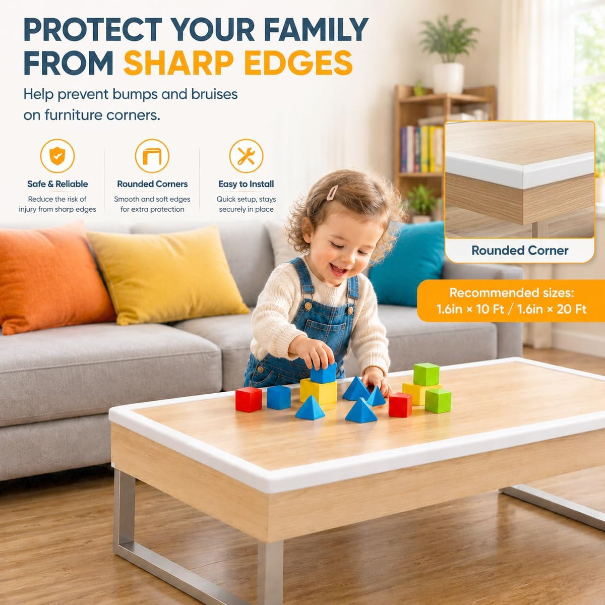 Wall Corner Protector Self-Adhesive Flexible – Durable Rubber