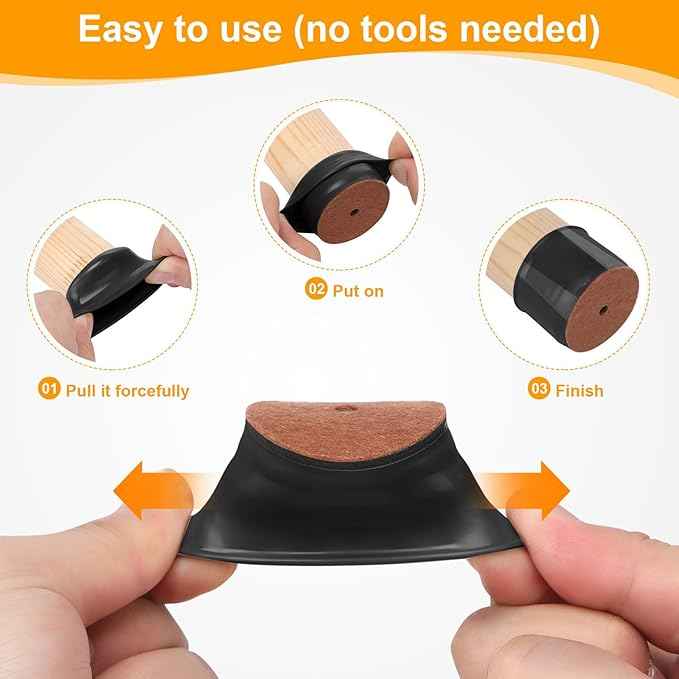CHUNZEXI 32 Pack Chair Leg Floor Protectors