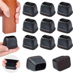 Ezprotekt 16 Pcs Rectangle Silicone Chair Leg Floor Protectors, Felt Rectangle
