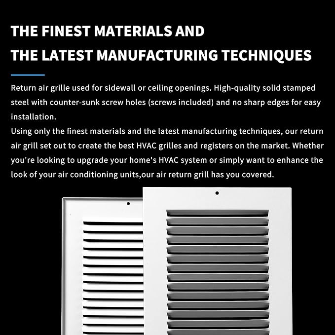 14x10 Return Air Grille, Air Return Vent Cover, Flat Vent Cover, Rejillas De - Image 5