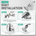 Cobbe HD HEAVY DUTY High Output Shower Filter 2 Pack – 99% REMOVAL Shower Head - Image 9