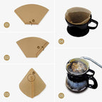 #4 Cone Coffee Filter 8-12 cup, Unbleached Natural Paper, No Blowout, Disposable - Image 5