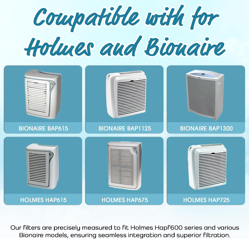 Breathe Naturally - Hapf600 HEPA Carbon Filter Replacement for Holmes