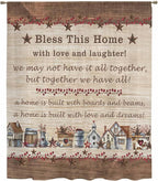 Farmhouse Sheer Curtains 72 Inch Length Brown Country Star Berry Vintage Wood - Image 6