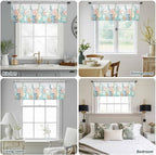 Summer Beach Sheer Valance Curtains, Ocean Colorful Coral Shell Seaweed - Image 9