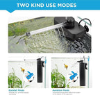 Internal Fish Tank Filter with 5W UV Light, Adjustable Water Flow Submersible - Image 2