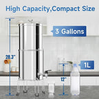 8-Stage Gravity Water Filtration System 3.0 Gallon-304 Stainless Steel - Image 7