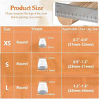 16pcs Round Chair Leg Floor Protectors, Felt Pads Chair Leg Protectors
