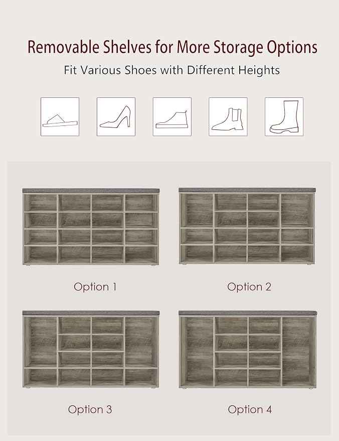 DINZI LVJ Shoe Storage Bench