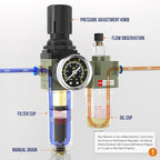 Auto Drain NPT 1/4 Air Regulator - Image 3