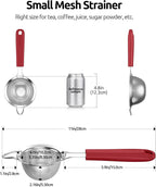 U-Taste Small Fine Mesh Strainer: 18/8 Stainless Steel 3.35in 30 Mesh Kitchen - Image 2