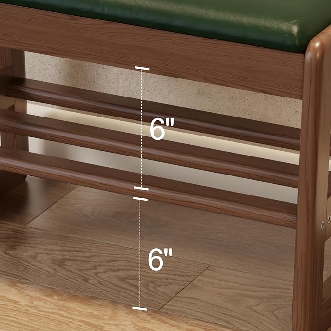 AQIMUELE Shoe Rack Bench, 2 Tiers Shoe Bench - Image 8