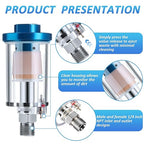 Mudder 10 Pcs Compressed Air Filter Water Oil Separator 1/4 Inch NPT Inlet and - Image 3