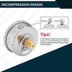 MEASUREMAN 2-1/2inch Dial Size, Glycerin Filled Pressure Gauge, 0-200psi/kpa - Image 4