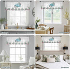 Farmhouse Sheer Valance Curtains, Summer Blue Car - Image 9
