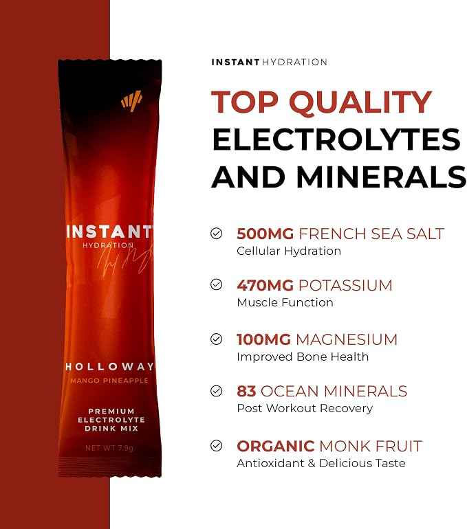 Instant Hydration Electrolytes Powder Packets