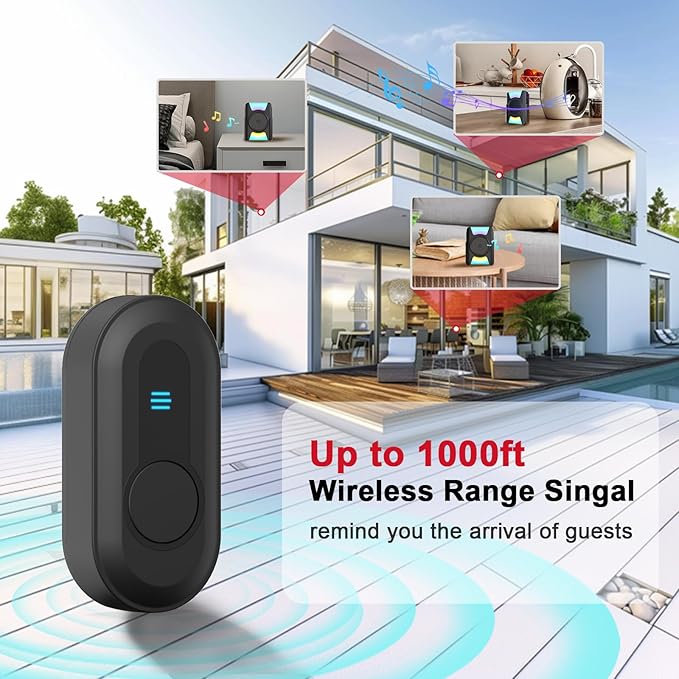 CallToU Hearing Impaired Doorbell 1000ft Wireless Doorbells - Image 6