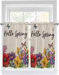 Spring Flowers Kitchen Curtains 45 Inches length, Farmhouse Vintage Country by Unknown