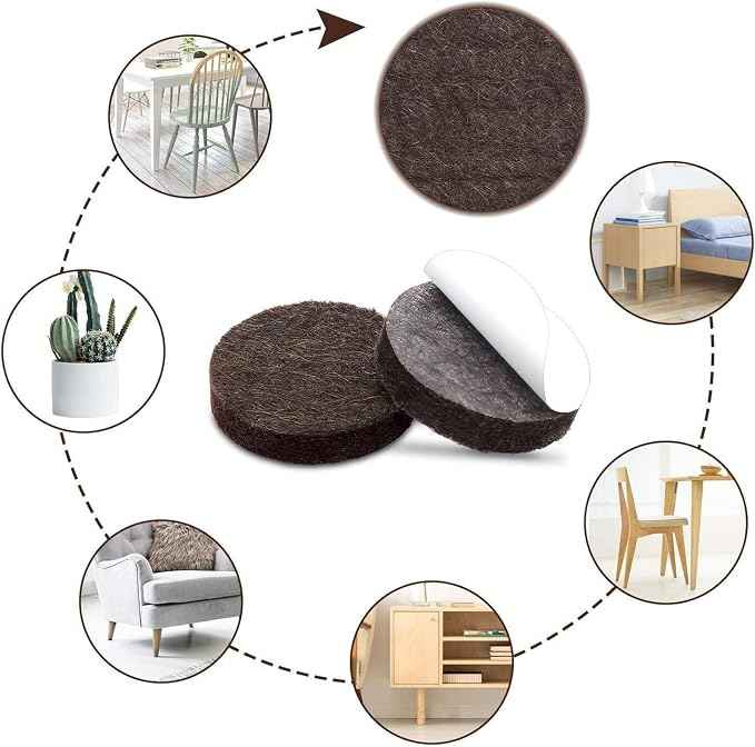 Yelanon Felt Furniture Pads -182 Pcs Premium Felt Pads