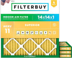 Filterbuy 14x14x1 Air Filter MERV 11 Superior Pet & Allergy Defense, by Filterbuy