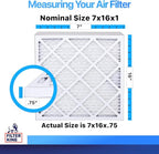 Filter King 7x16x1 Air Filter | 4-PACK | MERV 8 HVAC Pleated A/C Furnace - Image 2