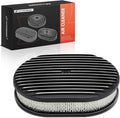 A-Premium Universal 12" Oval Black Air Cleaner Filter Assembly by A-Premium