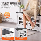 VEVOR Hall Tree Entryway Bench, LED Coat Rack - Image 7