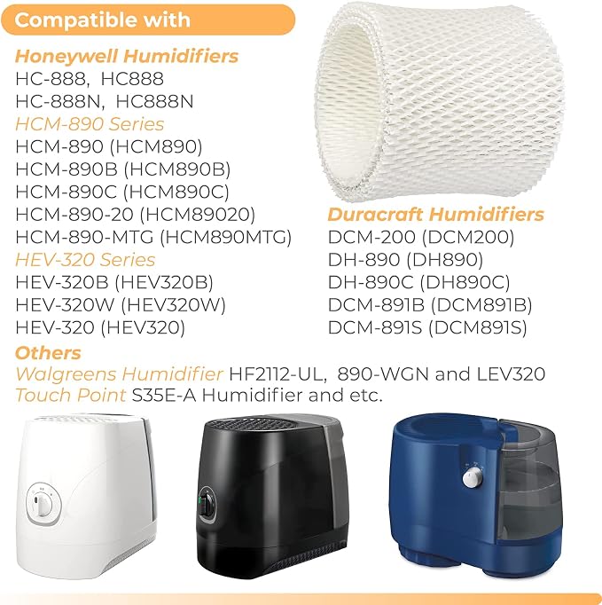ANTOBLE 2 Pack HC-888 HC-888N Humidifier Wicking Filters Replacements - Image 3