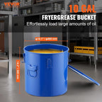 VEVOR Fryer Grease Bucket, 8 Gal Oil Disposal Caddy Carbon Steel Fryer Oil - Image 2