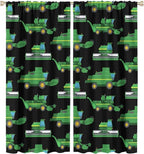 Kids Agriculture Machine Window Curtains, Farm Equipment Tractors Transport by SHElifestyle