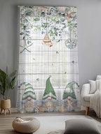 Sheer Curtains 96 Inches Long, Coastal Eucalyptus Leaf Semi Sheer Curtains - Image 2