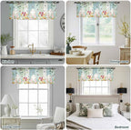 Easter Sheer Valances for Windows 54"x18", Light Filtering Kitchen Curtains - Image 5