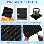 Nuanchu 60 Pcs 3D Slat Wall Panels 12 x 12 Inch PVC Fluted Textured Panel - Image 4