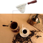 AUEAR, Wooden Handle Coffee Filter Reusable Cafe Flannel Cloth Bag Sock Strainer - Image 9
