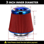 Cold Air Intake Filter, High Performance, Washable Filter, Clamp-On Replacement - Image 2