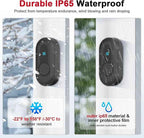 CallToU Hearing Impaired Doorbell 1000FT Wireless Battery Operated Door Bell
