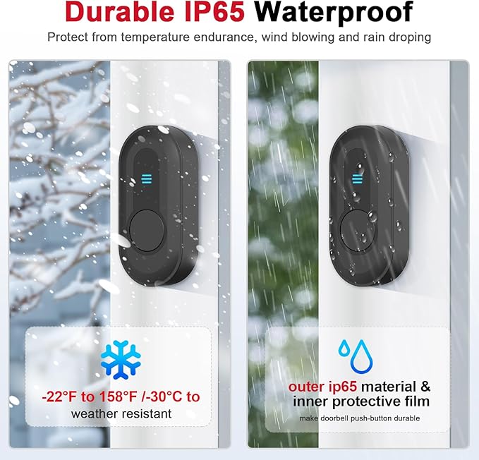 CallToU Hearing Impaired Doorbell 1000ft Wireless Doorbells - Image 7