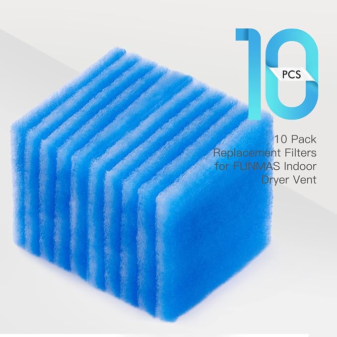 10 Pack Replacement Filters for FUNMAS Indoor Dryer Vent - Image 3