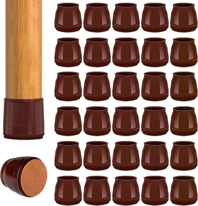 36pcs Round Chair Leg Floor Protectors, Felt Pads Chair Leg Protectors