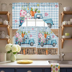 Swag Valance Curtains, Easter Truck by Chees+D+Zone
