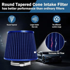 Universal Clamp-On Air Intake Filter, High Performance, Washable Filter - Image 5