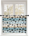 Sheer Curtains 54 Inch Length, Vintage Farmhouse Country Wood Grain Privacy by Unknown